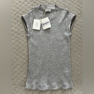 Brunello Cucinelli girl’s grey top %100 cotton size 10.